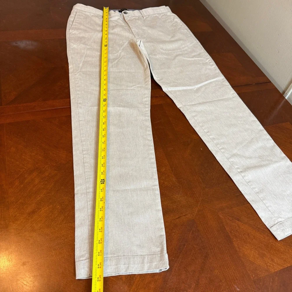 Banana Republic Slim Fit Chinos Mens 36x34 Light Tan Cotton Stretch Trousers
